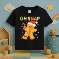 Oh Snap Gingerbread Man Christmas Cookie Costume Baking Team Toddler T-Shirt thumb 3