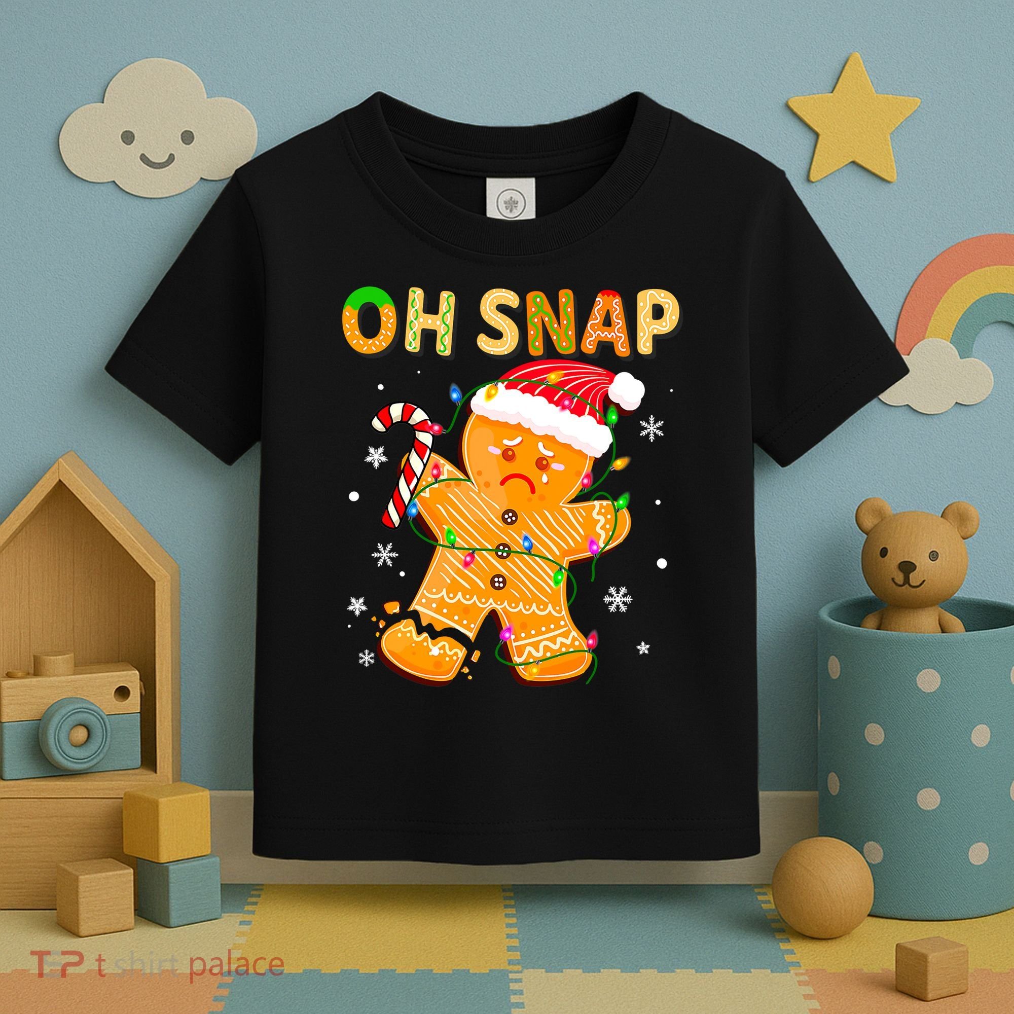 Oh Snap Gingerbread Man Christmas Cookie Costume Baking Team Toddler T-Shirt