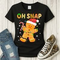 Oh Snap Gingerbread Man Christmas Cookie Costume Baking Team Women's T-Shirt thumb 3