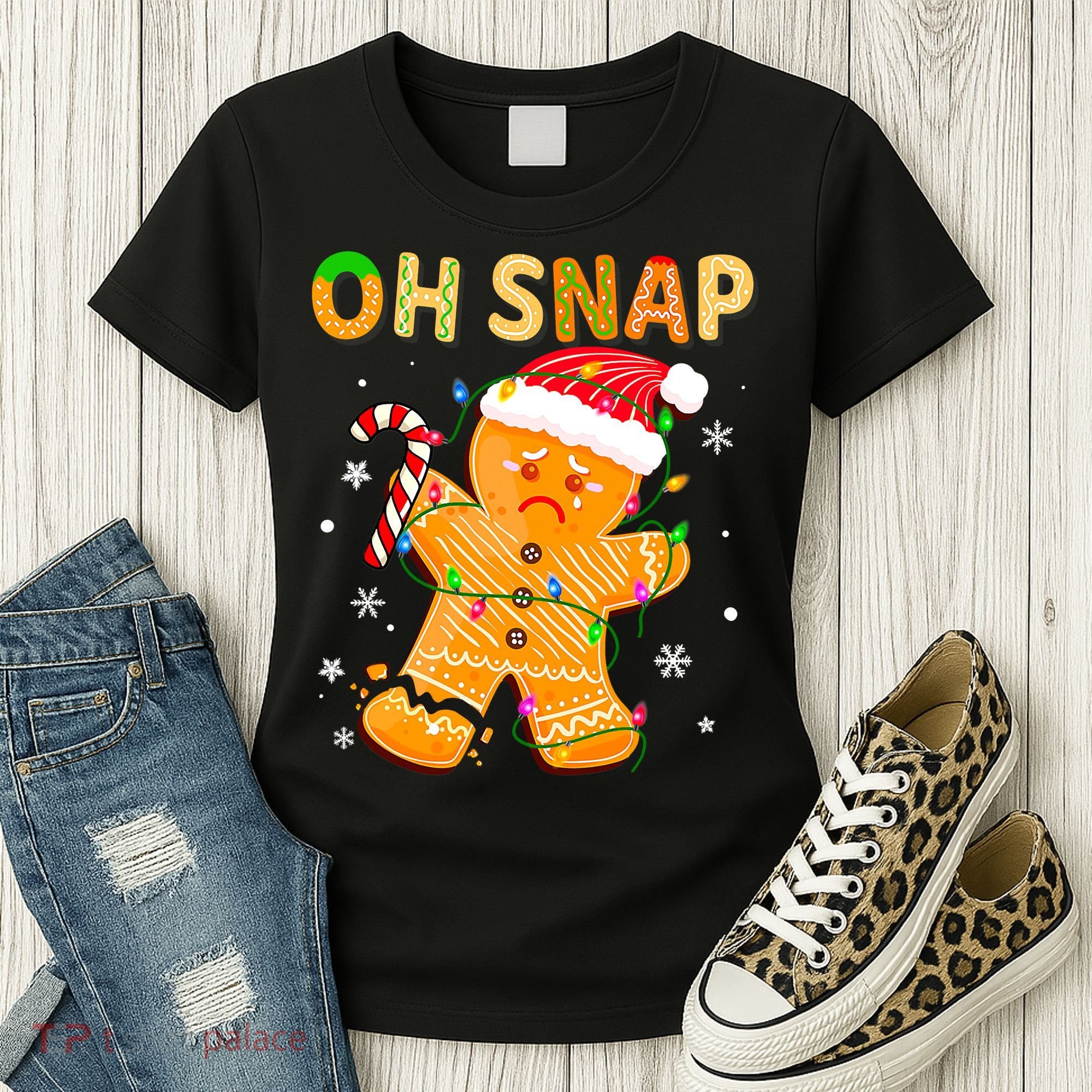 Oh Snap Gingerbread Man Christmas Cookie Costume Baking Team Women's T-Shirt