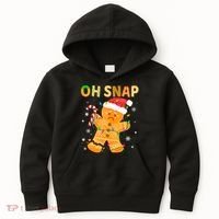 Oh Snap Gingerbread Man Christmas Cookie Costume Baking Team Kids Hoodie thumb 0