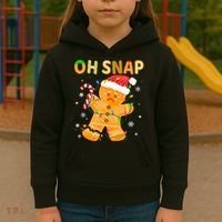 Oh Snap Gingerbread Man Christmas Cookie Costume Baking Team Kids Hoodie thumb 3