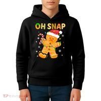 Oh Snap Gingerbread Man Christmas Cookie Costume Baking Team Kids Hoodie thumb 4