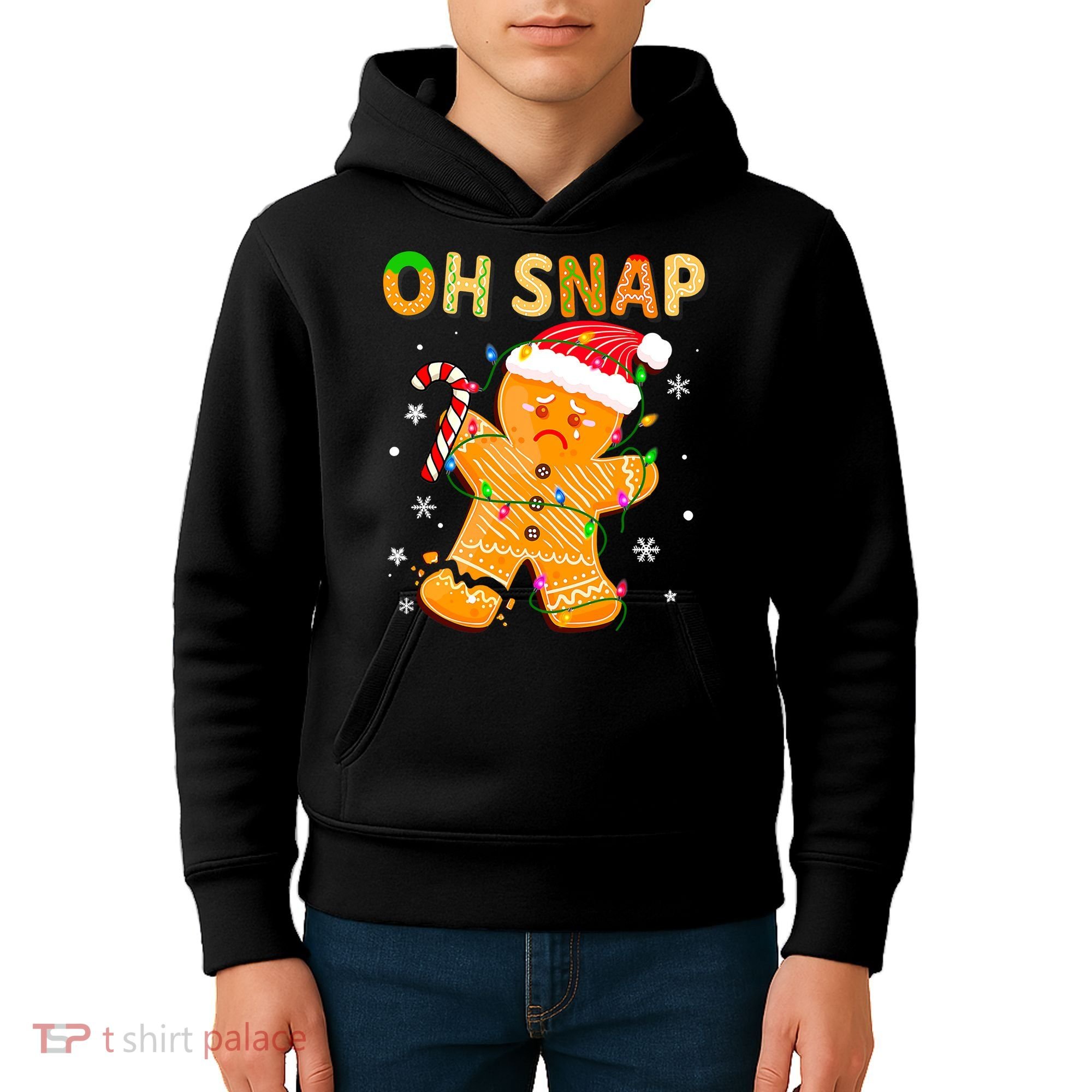 Oh Snap Gingerbread Man Christmas Cookie Costume Baking Team Kids Hoodie