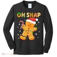 Oh Snap Gingerbread Man Christmas Cookie Costume Baking Team Kids Long Sleeve Shirt thumb 0