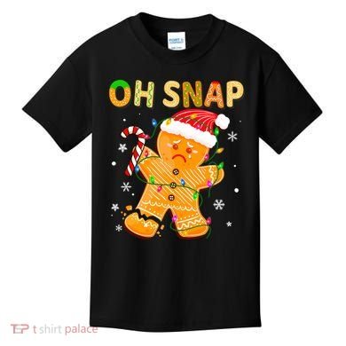 Oh Snap Gingerbread Man Christmas Cookie Costume Baking Team Kids T-Shirt