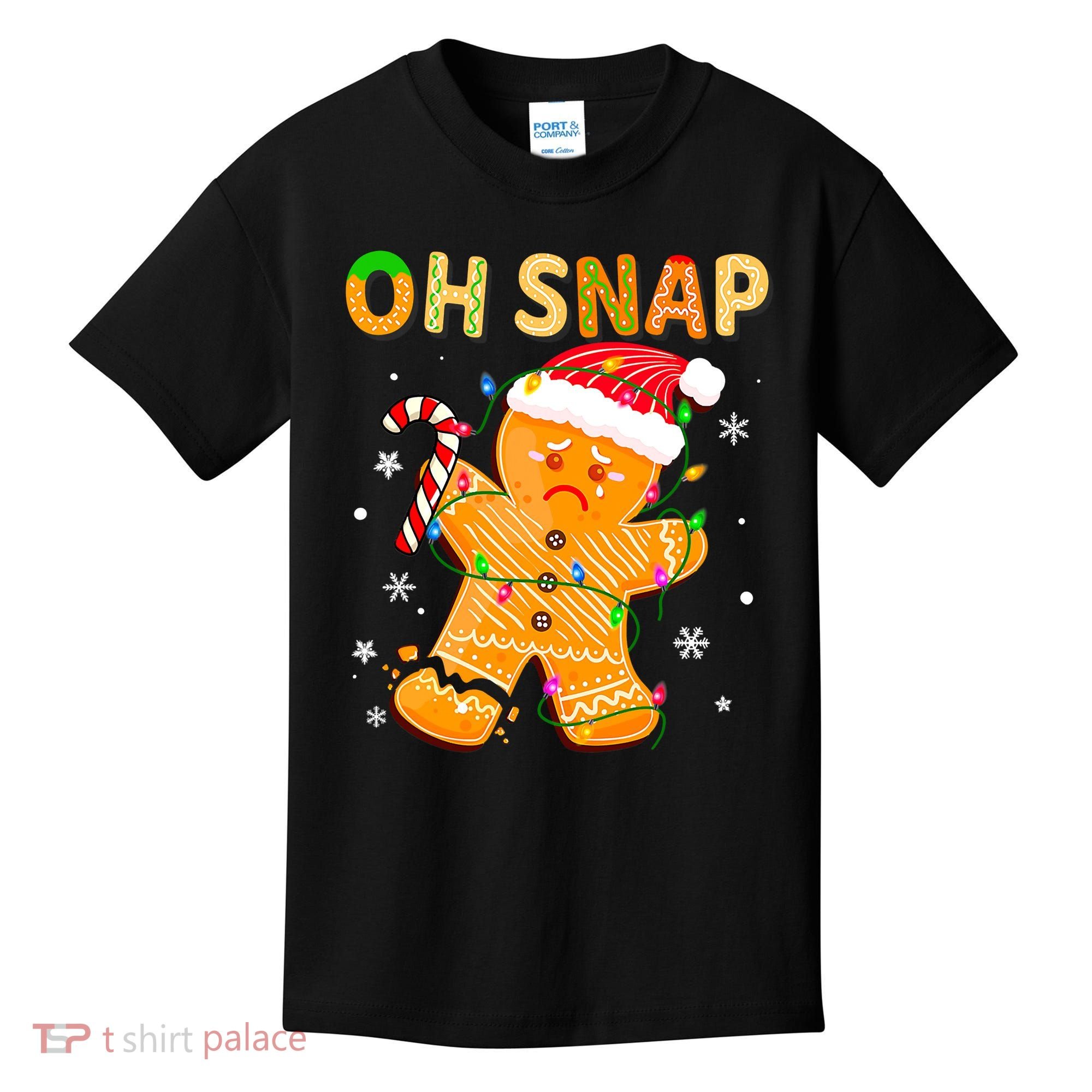 Oh Snap Gingerbread Man Christmas Cookie Costume Baking Team Kids T-Shirt