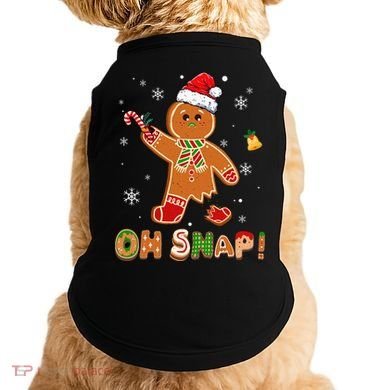 Oh Snap Gingerbread Christmas holiday  Doggie Tank