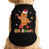 Oh Snap Gingerbread Christmas holiday  Doggie Tank thumb 0