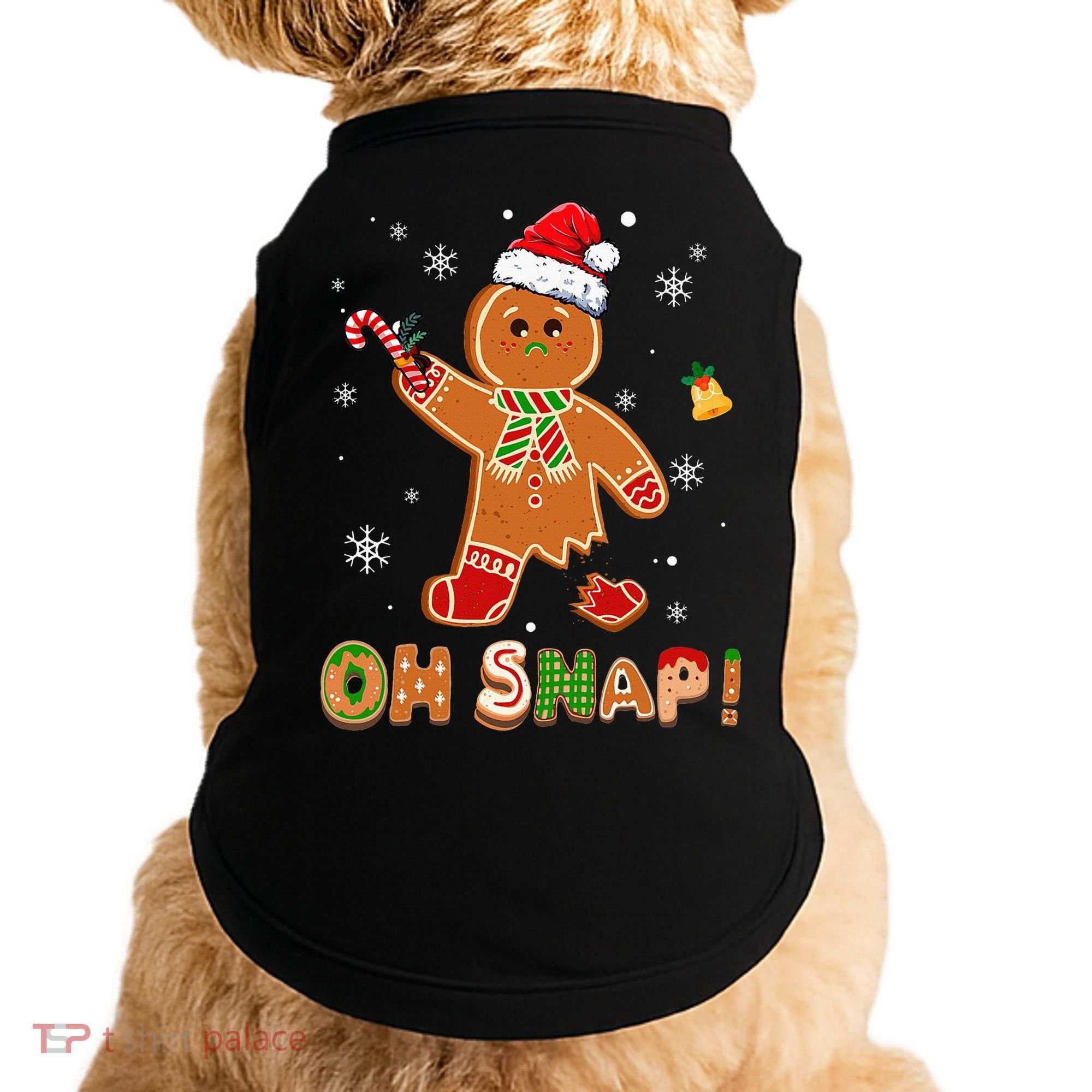 Oh Snap Gingerbread Christmas holiday  Doggie Tank