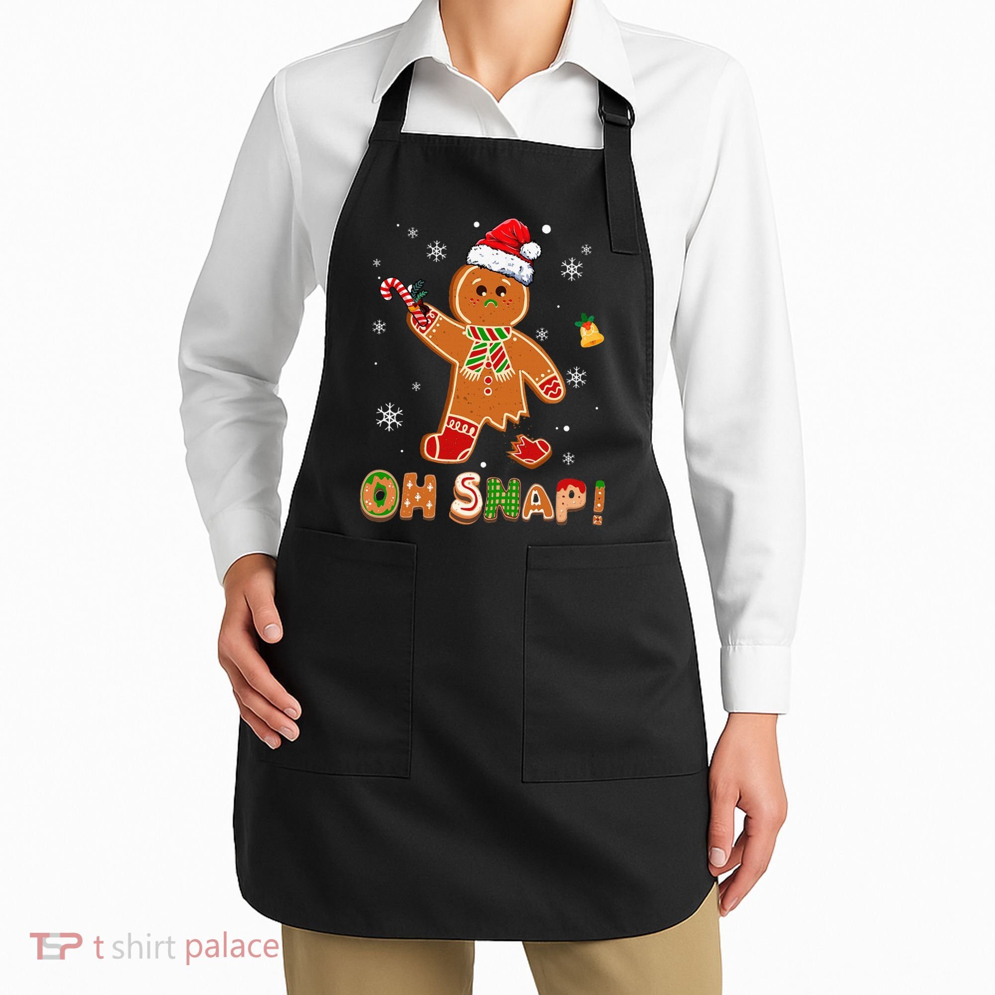 Oh Snap Gingerbread Christmas holiday  Apron