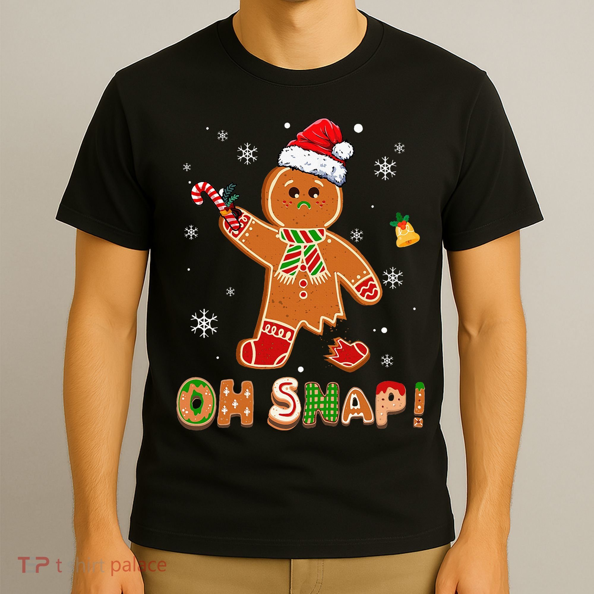 Oh Snap Gingerbread Christmas holiday  T-Shirt