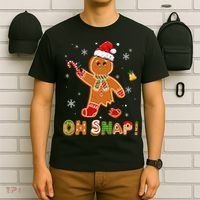 Oh Snap Gingerbread Christmas holiday  T-Shirt thumb 6