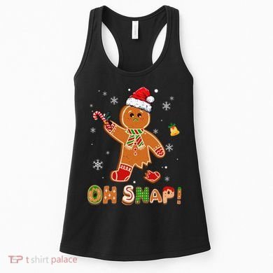 Oh Snap Gingerbread Christmas holiday  Women's Tank Top
