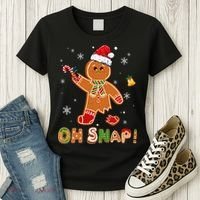 Oh Snap Gingerbread Christmas holiday  Women's T-Shirt thumb 3