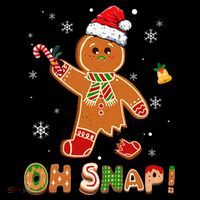Oh Snap Gingerbread Christmas holiday  Women's T-Shirt thumb 6