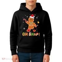 Oh Snap Gingerbread Christmas holiday  Kids Hoodie thumb 4
