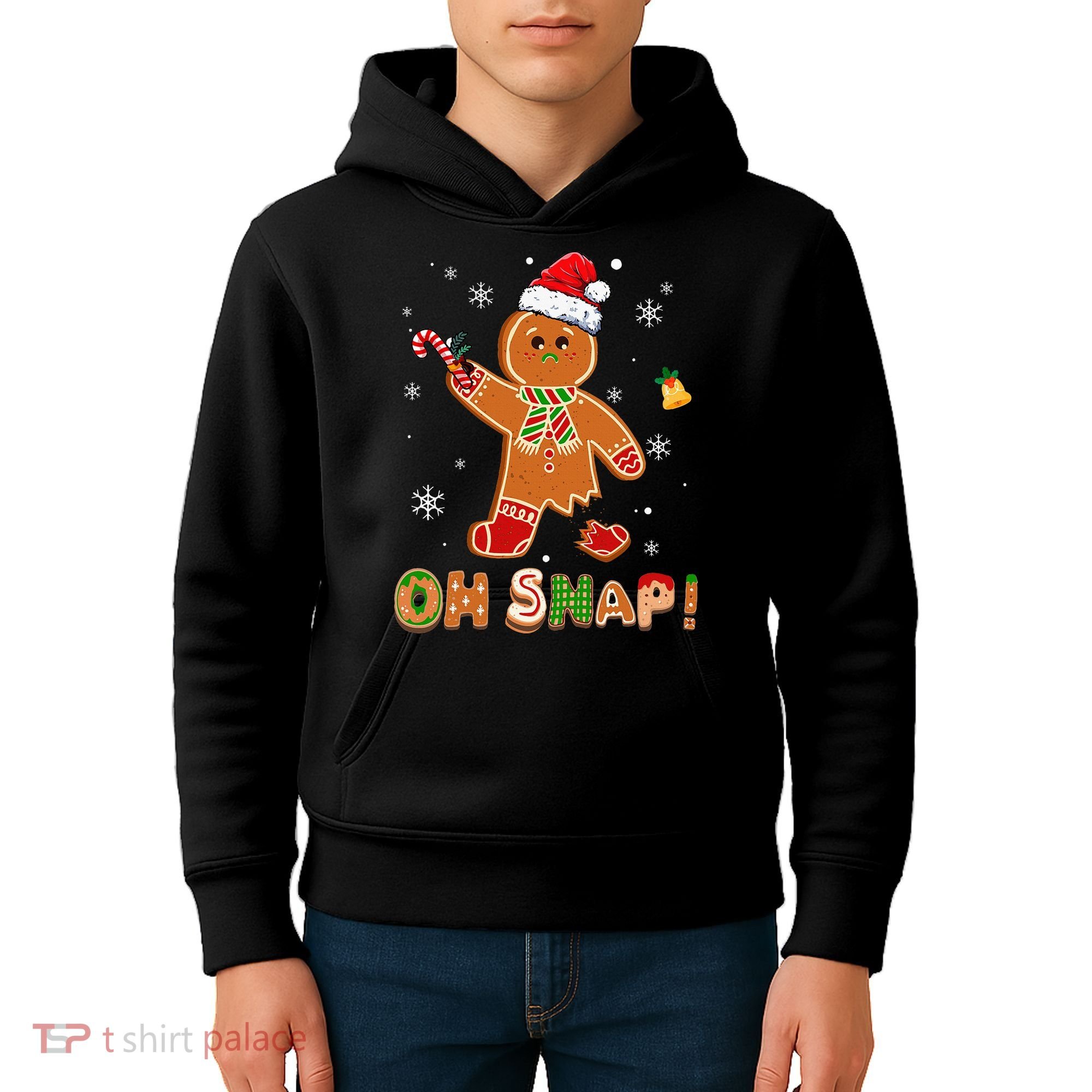 Oh Snap Gingerbread Christmas holiday  Kids Hoodie