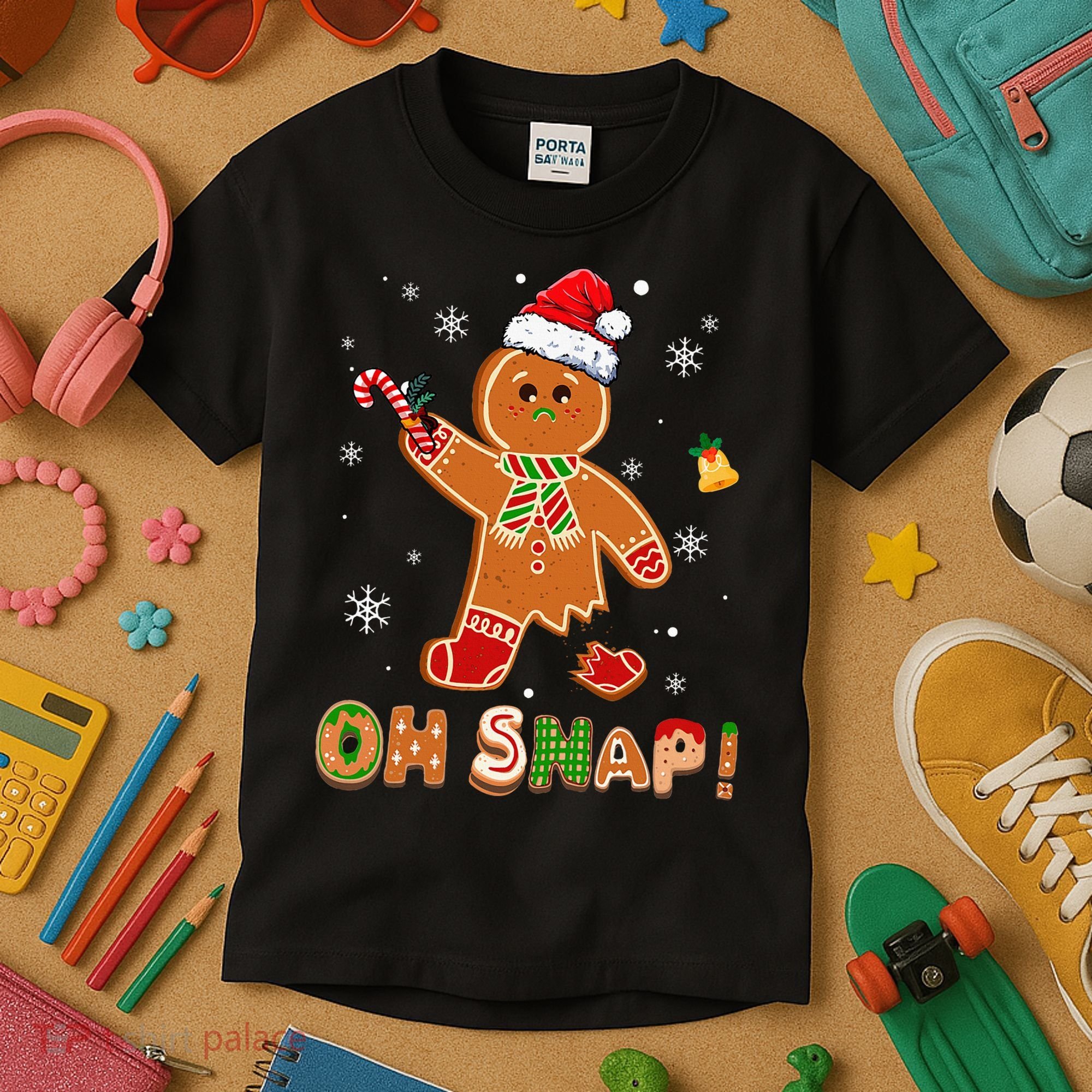 Oh Snap Gingerbread Christmas holiday  Kids T-Shirt