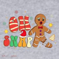 Oh Snap Gingerbread Man Funny Christmas Xmas Women's Sweatshirt thumb 2