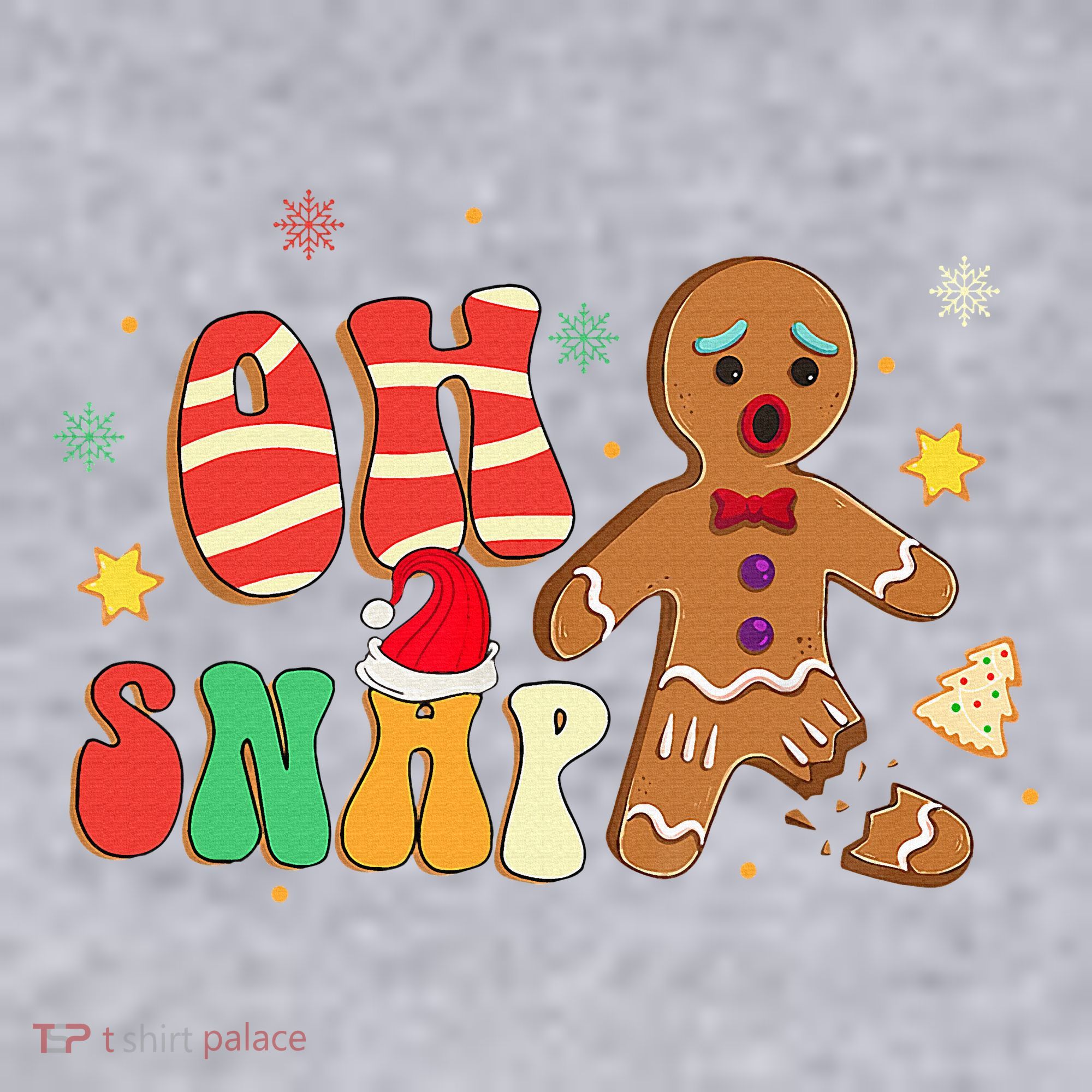 Oh Snap Gingerbread Man Funny Christmas Xmas Women's Sweatshirt
