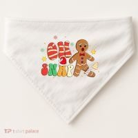 Oh Snap Gingerbread Man Funny Christmas Xmas USA-Made Doggie Bandana thumb 0