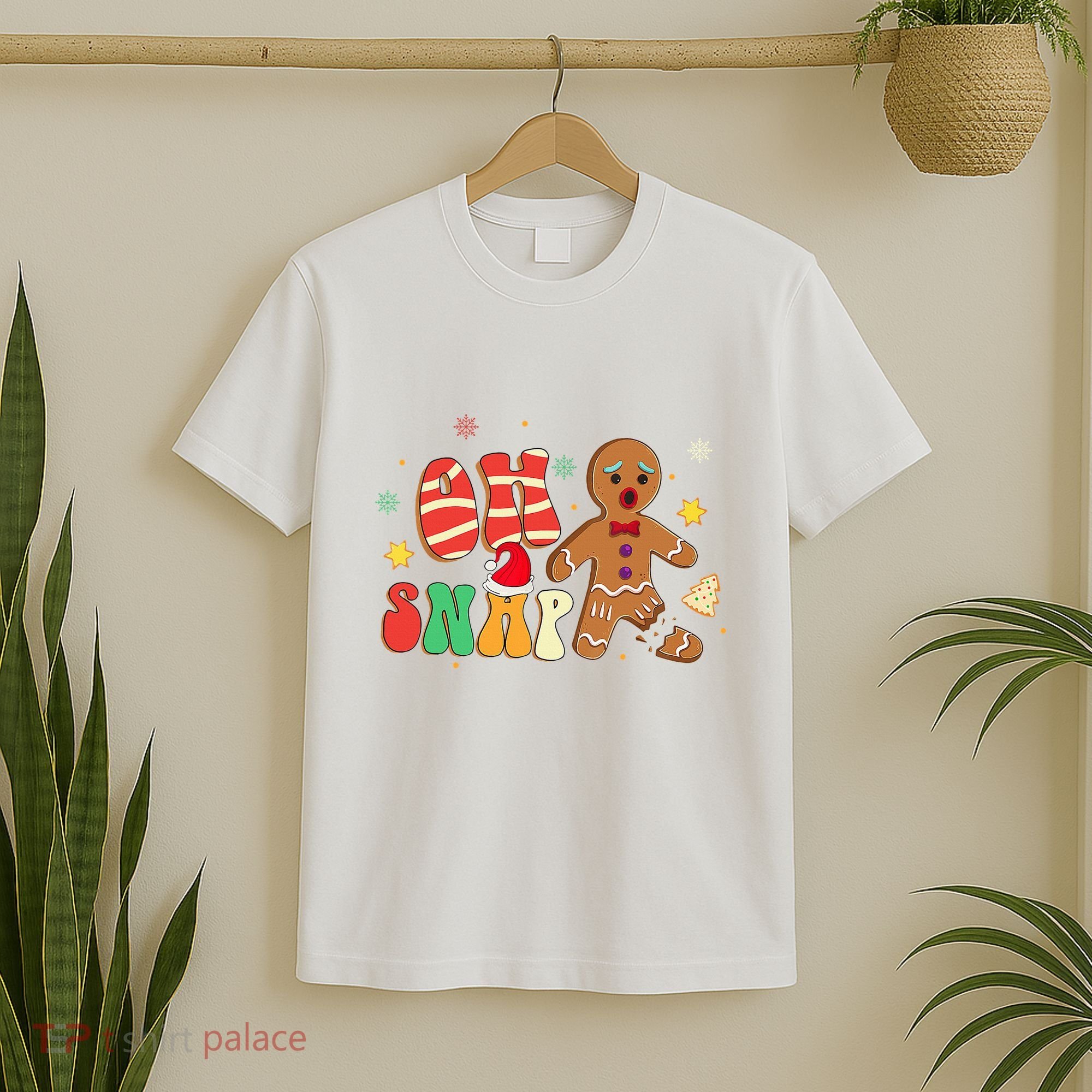 Oh Snap Gingerbread Man Funny Christmas Xmas T-Shirt