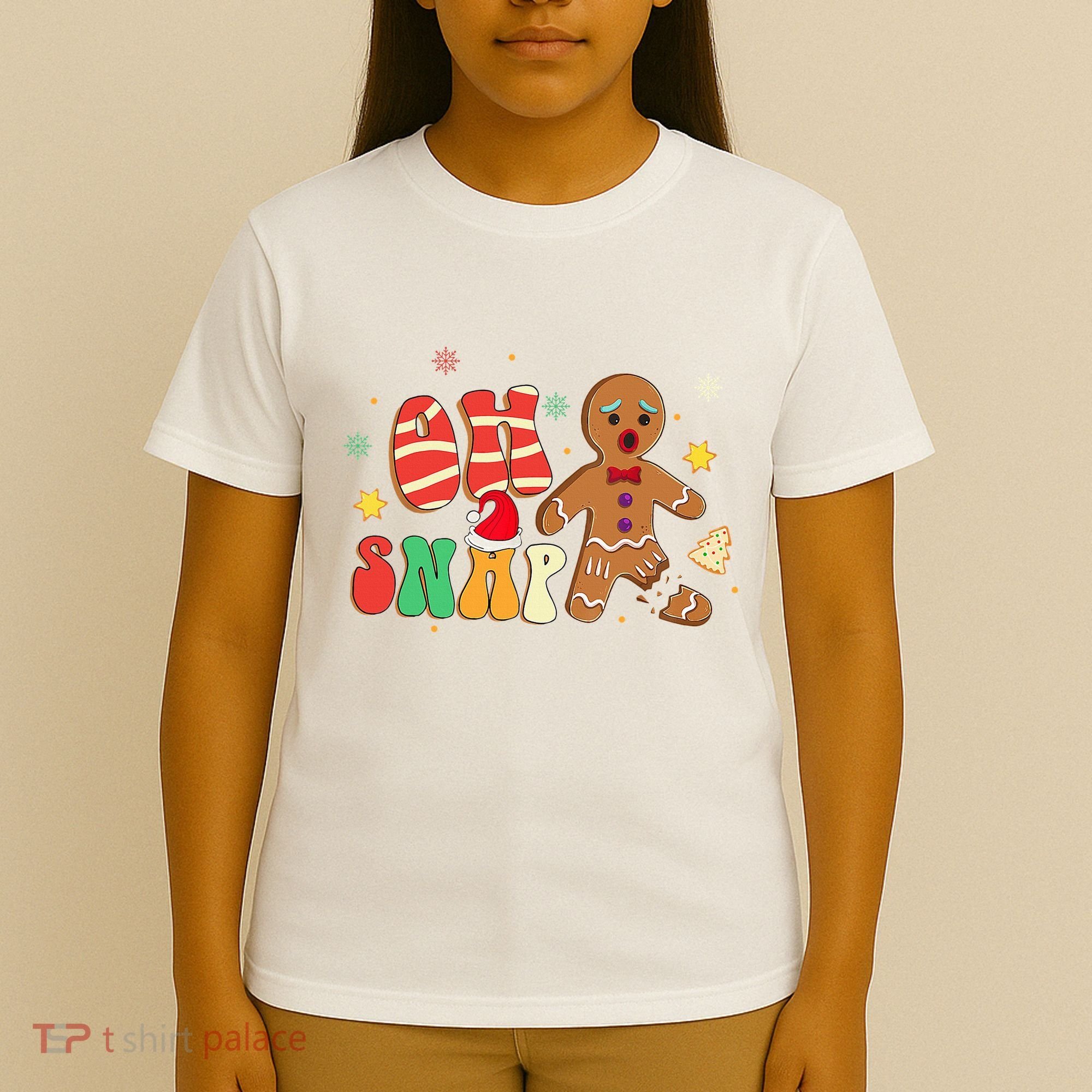 Oh Snap Gingerbread Man Funny Christmas Xmas T-Shirt
