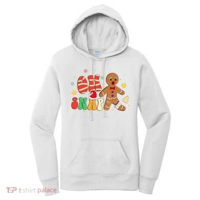 Oh Snap Gingerbread Man Funny Christmas Xmas Women's Hoodie