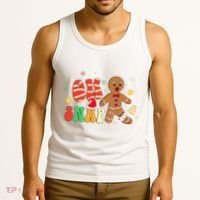 Oh Snap Gingerbread Man Funny Christmas Xmas Tank Top thumb 3