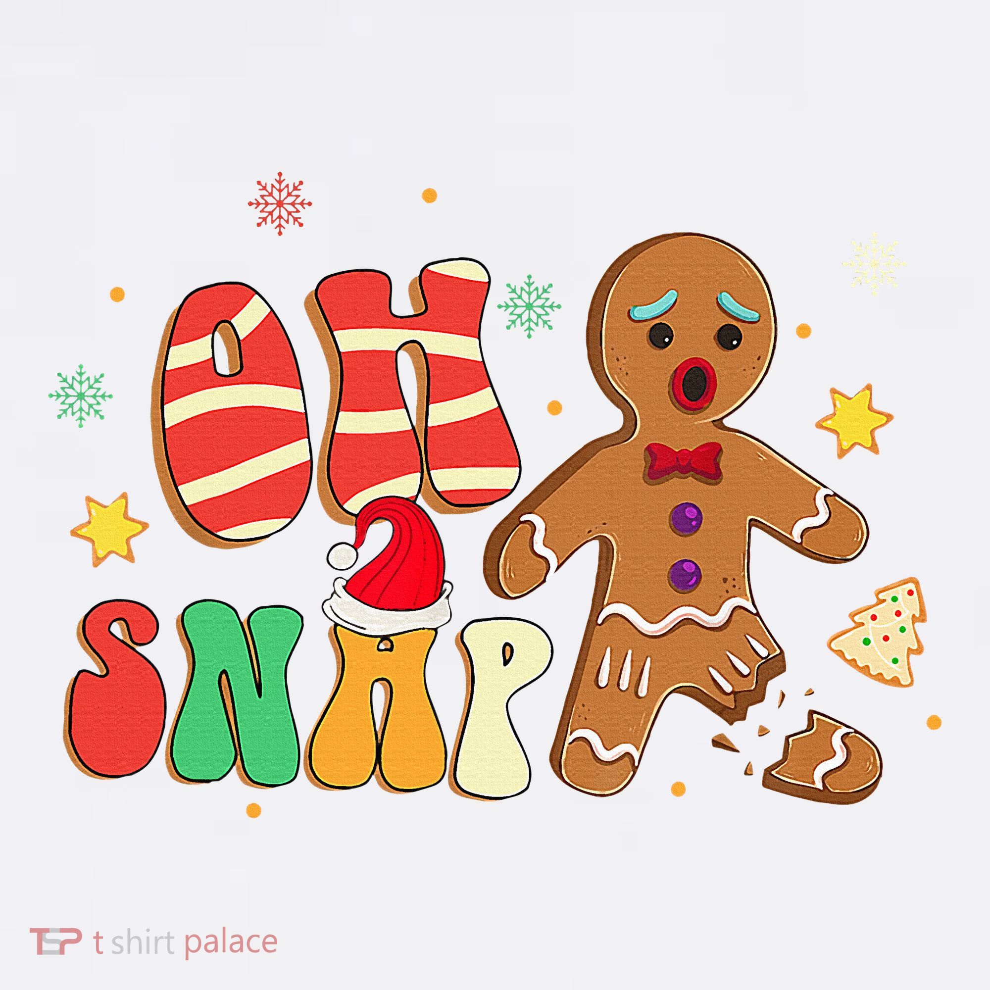 Oh Snap Gingerbread Man Funny Christmas Xmas Golf Towel