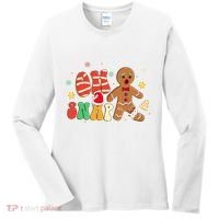 Oh Snap Gingerbread Man Funny Christmas Xmas Women's Long Sleeve Shirt thumb 0