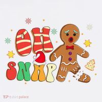 Oh Snap Gingerbread Man Funny Christmas Xmas Women's T-Shirt thumb 6