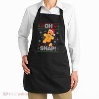 Oh Snap Gingerbread Man Cookie Christmas Funny Ugly Sweater Apron thumb 2