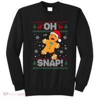 Oh Snap Gingerbread Man Cookie Christmas Funny Ugly Sweater Sweatshirt thumb 0