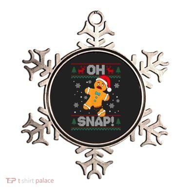 Oh Snap Gingerbread Man Cookie Christmas Funny Ugly Sweater Ornament