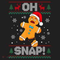 Oh Snap Gingerbread Man Cookie Christmas Funny Ugly Sweater Hat thumb 2