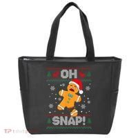 Oh Snap Gingerbread Man Cookie Christmas Funny Ugly Sweater Tote Bag thumb 0