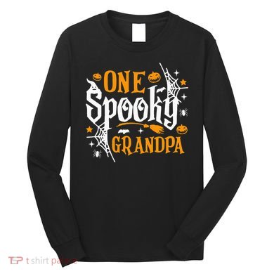 One Spooky Grandpa Funny Halloween Matching Family Long Sleeve Shirt