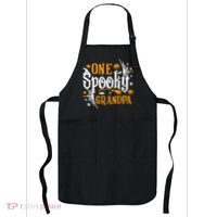 One Spooky Grandpa Funny Halloween Matching Family Apron thumb 0