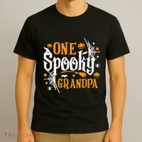 One Spooky Grandpa Funny Halloween Matching Family T-Shirt thumb 3