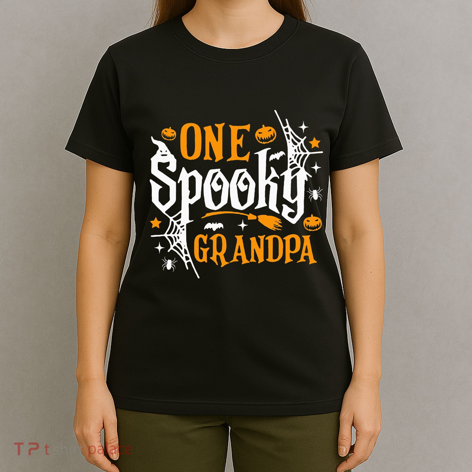 One Spooky Grandpa Funny Halloween Matching Family T-Shirt