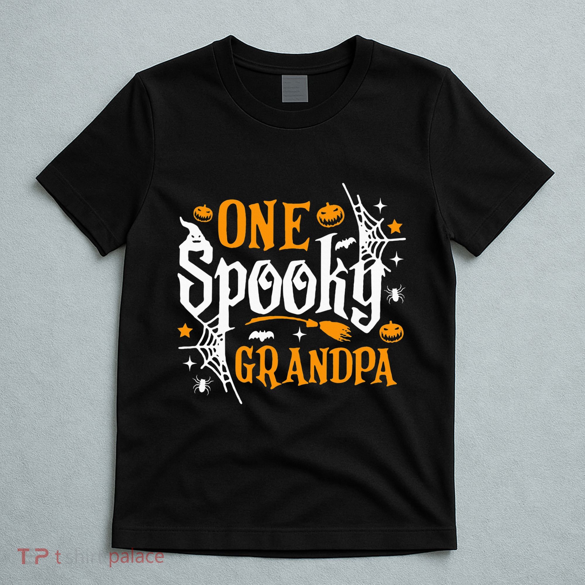 One Spooky Grandpa Funny Halloween Matching Family T-Shirt