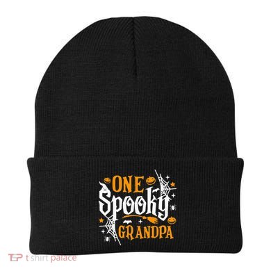 One Spooky Grandpa Funny Halloween Matching Family Beanie