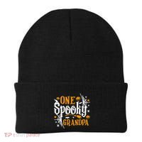 One Spooky Grandpa Funny Halloween Matching Family Beanie thumb 0
