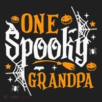 One Spooky Grandpa Funny Halloween Matching Family Beanie thumb 2