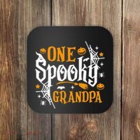 One Spooky Grandpa Funny Halloween Matching Family Coaster thumb 0