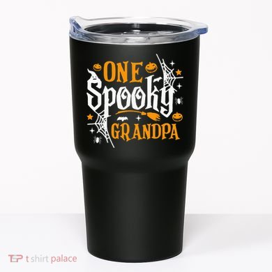 One Spooky Grandpa Funny Halloween Matching Family Tumbler