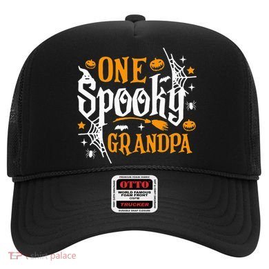 One Spooky Grandpa Funny Halloween Matching Family Hat