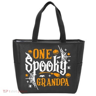 One Spooky Grandpa Funny Halloween Matching Family Tote Bag
